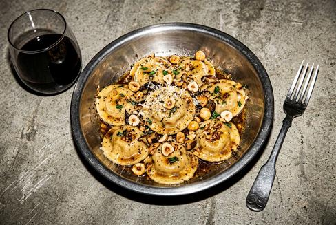Mushroom and Hazelnut Ravioli